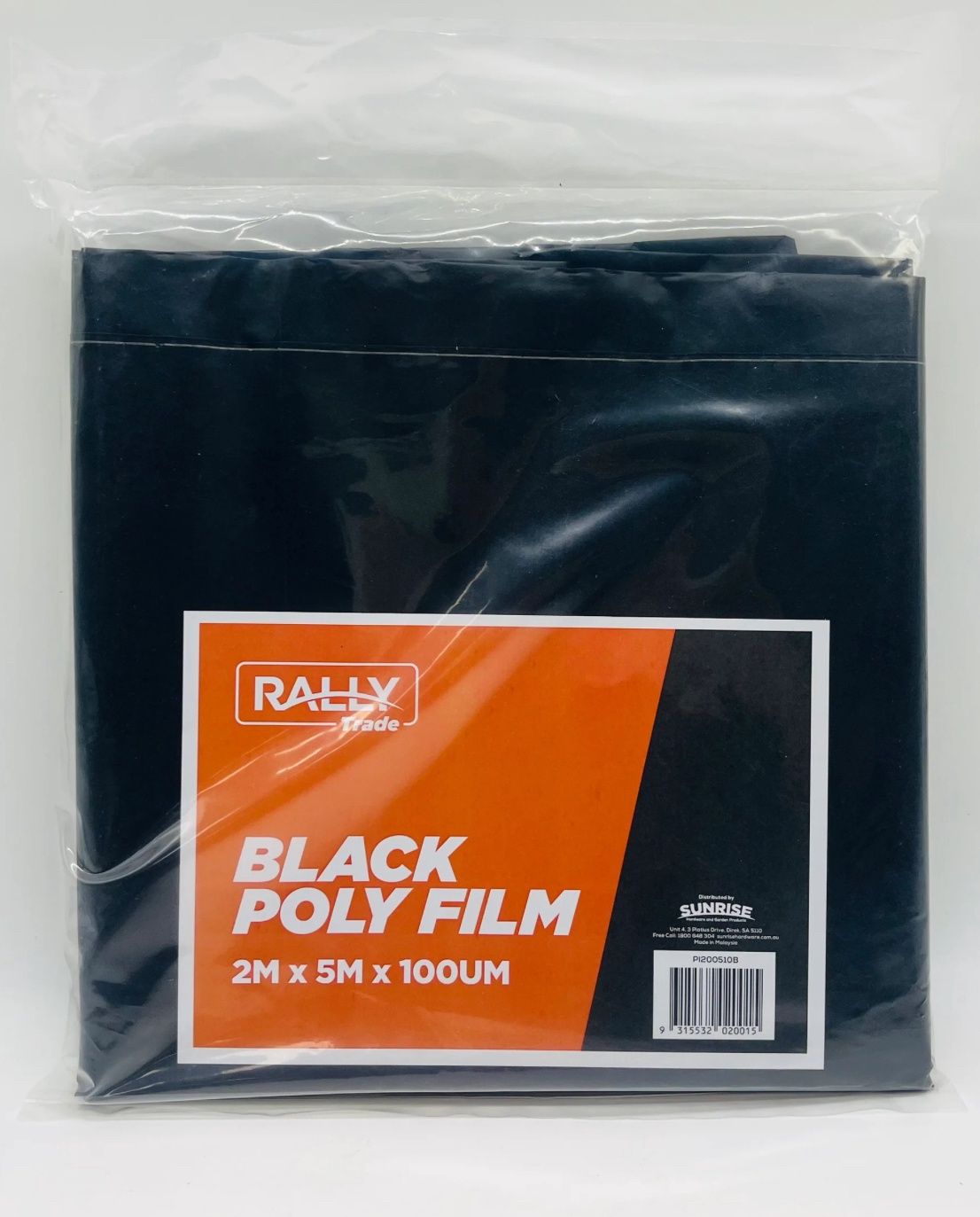 Black plastic 2mtx5mt 100um pack