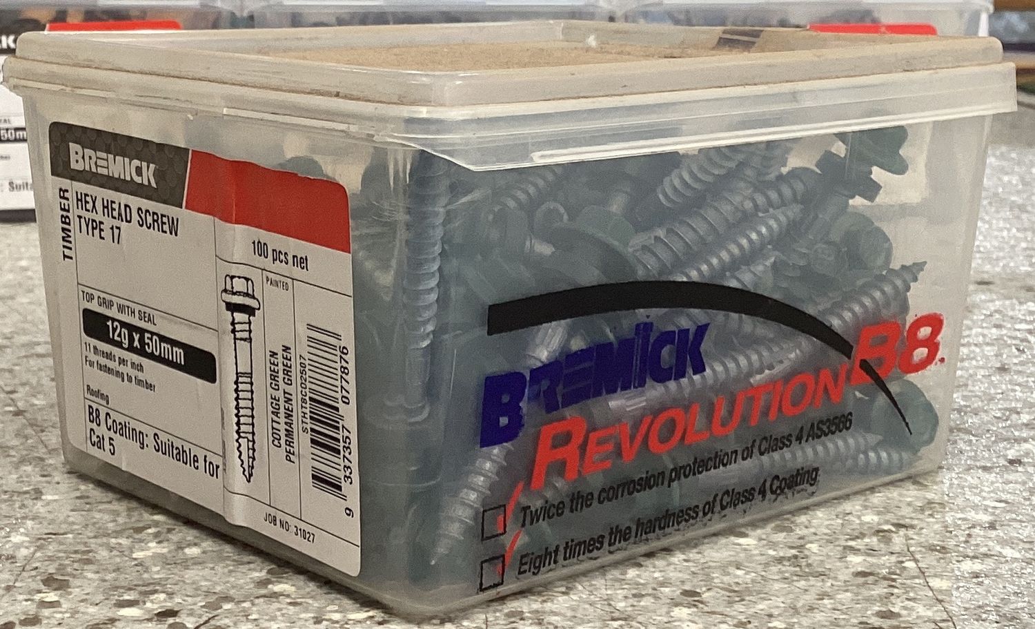 Tec screw T17-12gx50mmx100 neo HiG CtGrn