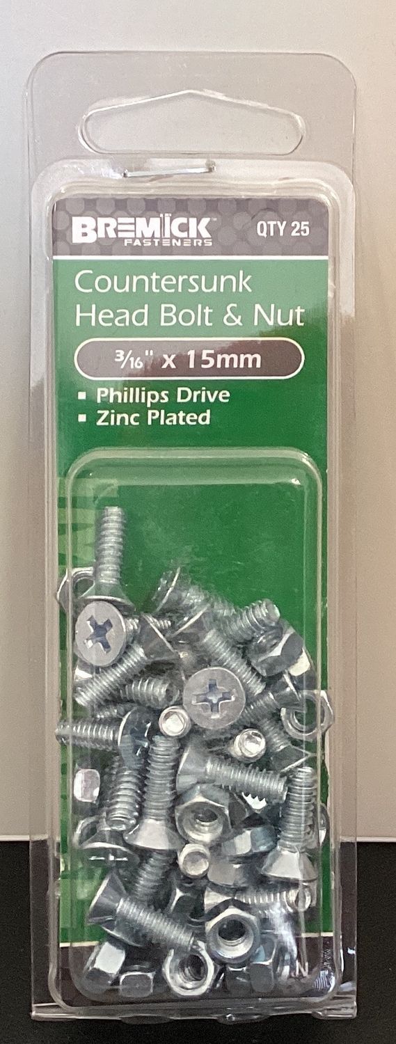 B&amp;N c/s 3/16"x 15mm pk25