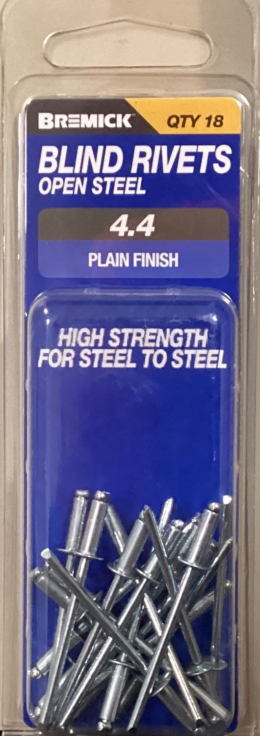 Rivets Steel/Steel 4.4 Pk18