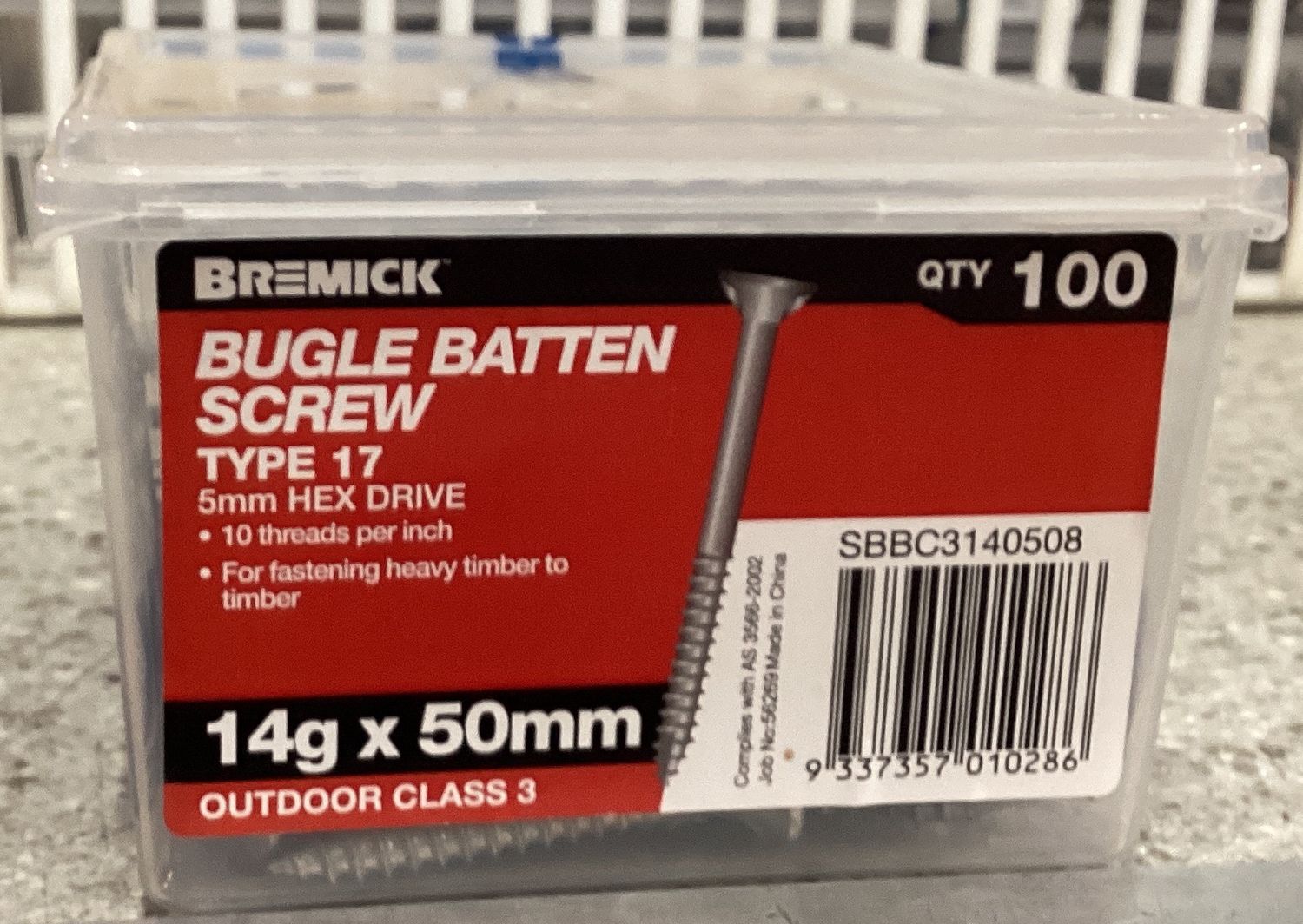 Tec screw T17 - 14gx50mm x100 bugle hd us