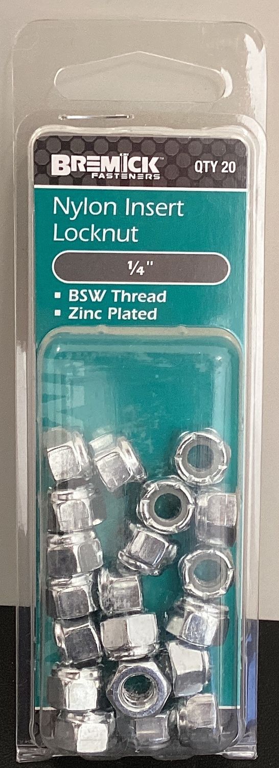 Nyloc nut 1/4" Pk20