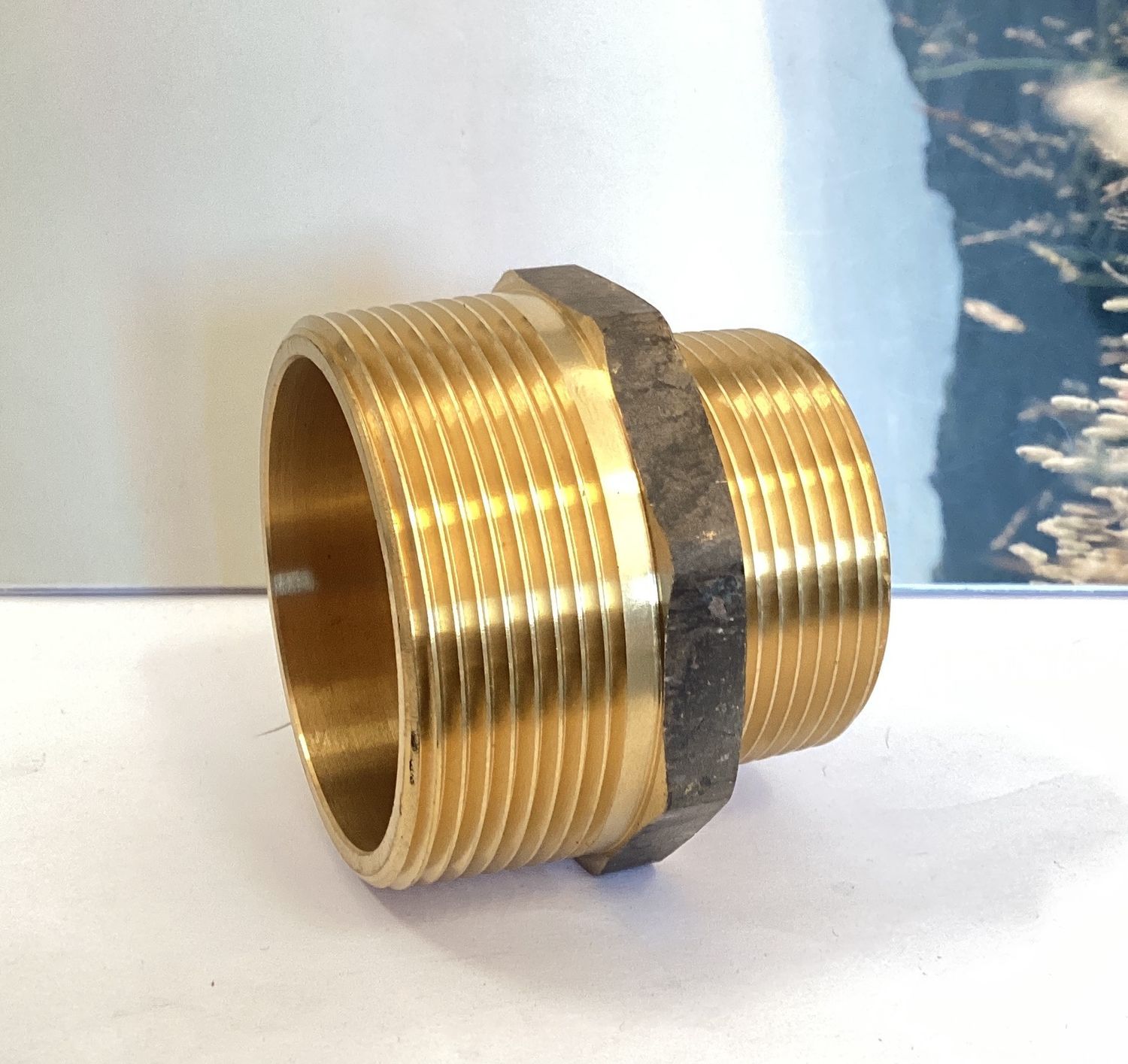 Brass nipple 2"x11/2"