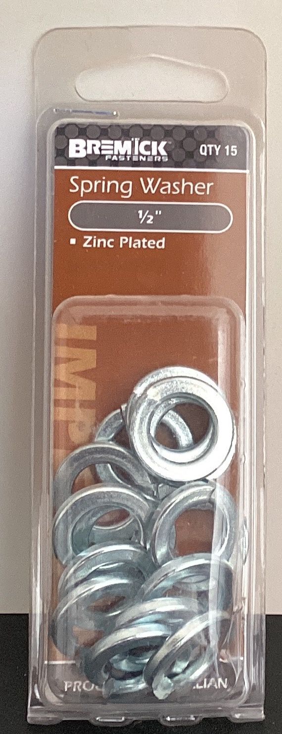 Spring Washer 1/2" Pk15 Zinc