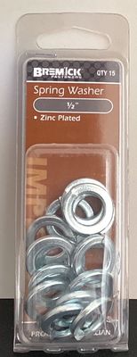 Spring Washer 1/2" Pk15 Zinc