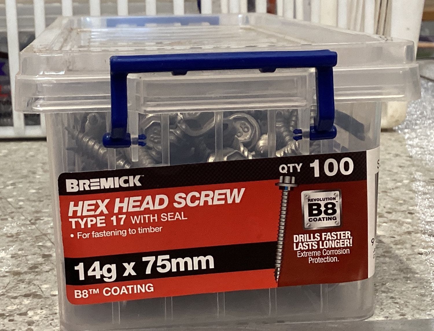 Tec screw T17-14gx75mm Pk100 w/Neo