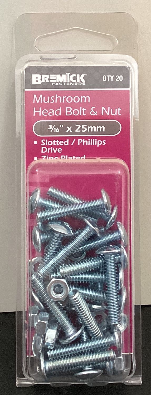 B&amp;N M/hd 3/16"x 25mm pk20