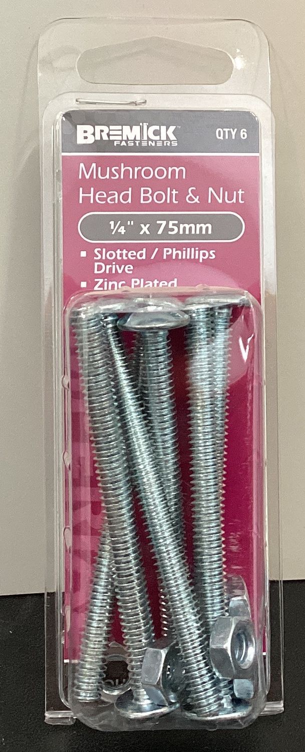 B&amp;N M/hd 1/4"x 75mm pk6