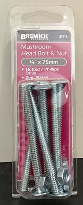 B&amp;N M/hd 1/4"x 75mm pk6