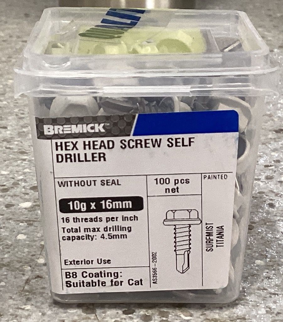 Tec screw 10gx16mm x100 Surfmist