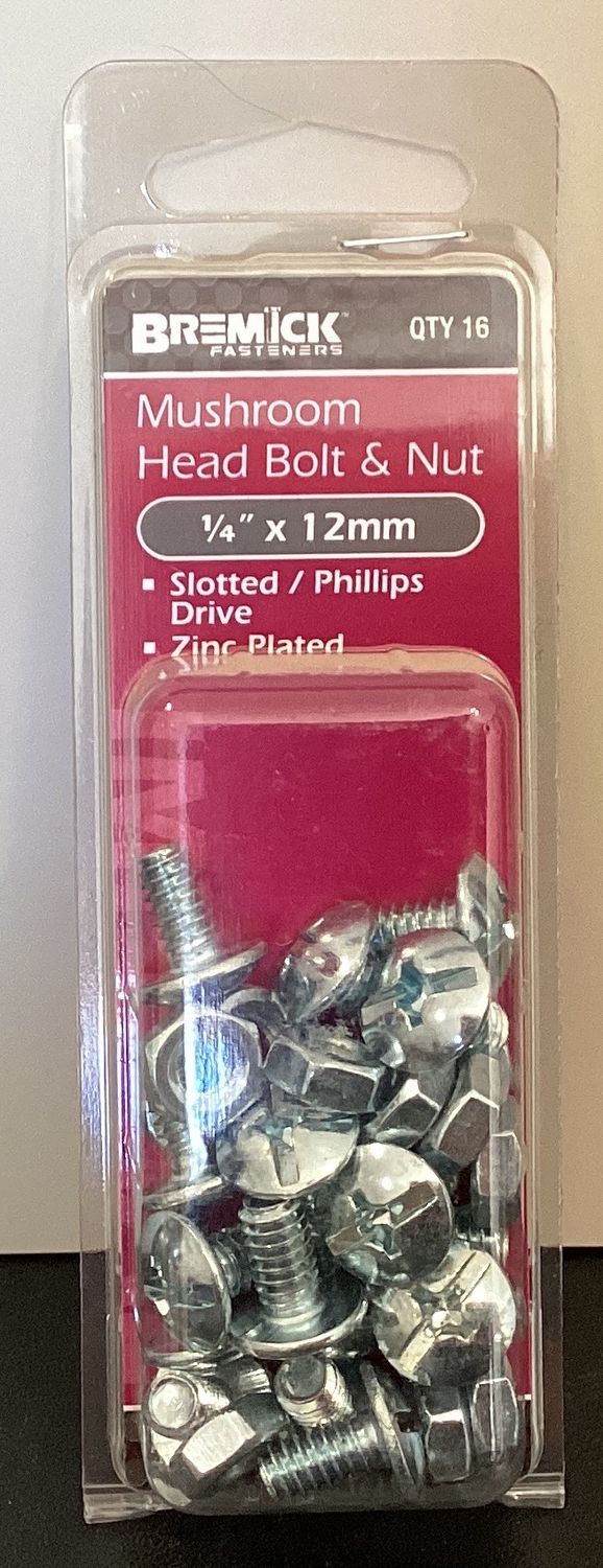 B&amp;N M/hd 1/4"x 12mm pk16