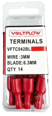 Female Bullet terminal red 4mm VoltFlow
