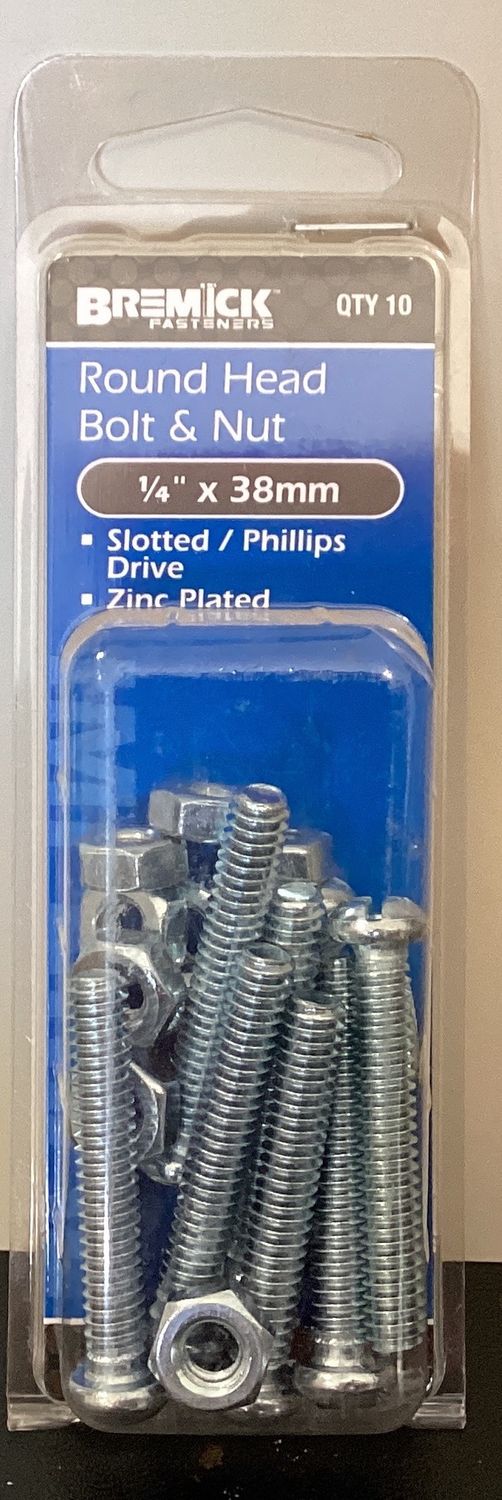 B&amp;N R/Hd 1/4"x 38mm pk10