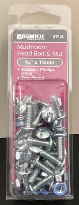 B&amp;N M/hd 3/16"x15mm 25pk