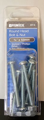 B&amp;N R/Hd 1/4"x 50mm pk8 tara