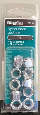 Nyloc nut 3/8" Pk10