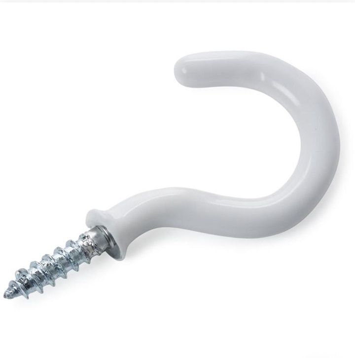 Cup hooks 25mm white 6pcs