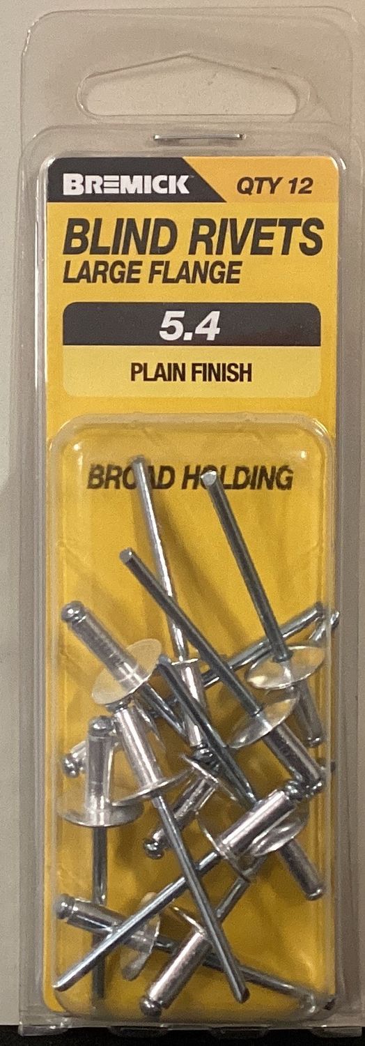 Rivets Alumin/Steel Open 5.4 pk12