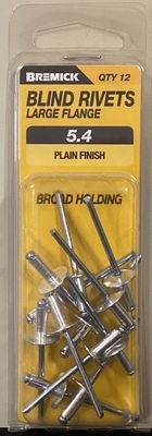 Rivets Alumin/Steel Open 5.4 pk12