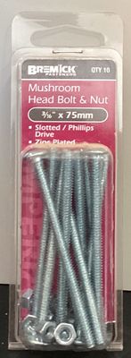 B&amp;N M/Hd 3/16"x 75mm pk10