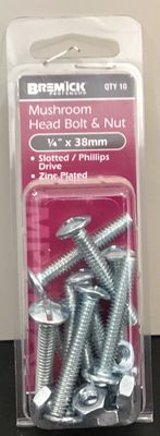 B&amp;N M/hd 1/4"x 38mm pk10