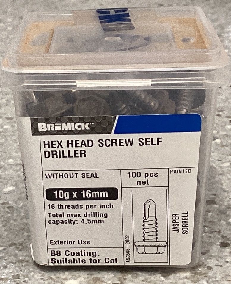 Tec screw 10gx16mm x100 Jasper