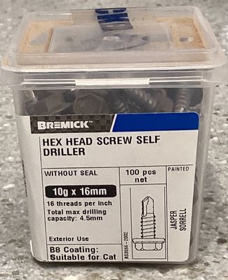 Tec screw 10gx16mm x100 Jasper