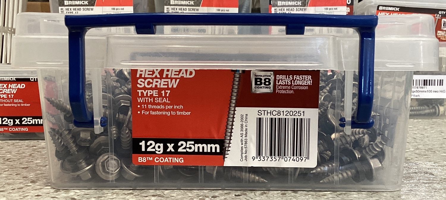 Tec screw T17-12gx25mm Box500 w/Neo