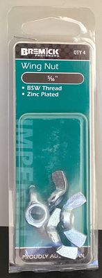 Wing Nut 5/16" Pk4 Zinc