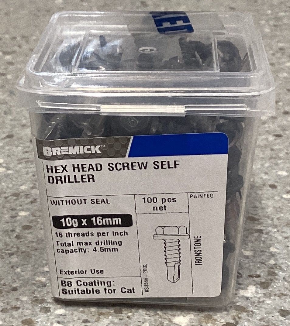 Tec screw 10gx16mm x100 Ironstone