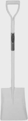 Shovel - All Metal D Handle - White