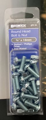 B&amp;N R/Hd 1/4"x 18mm Pk15