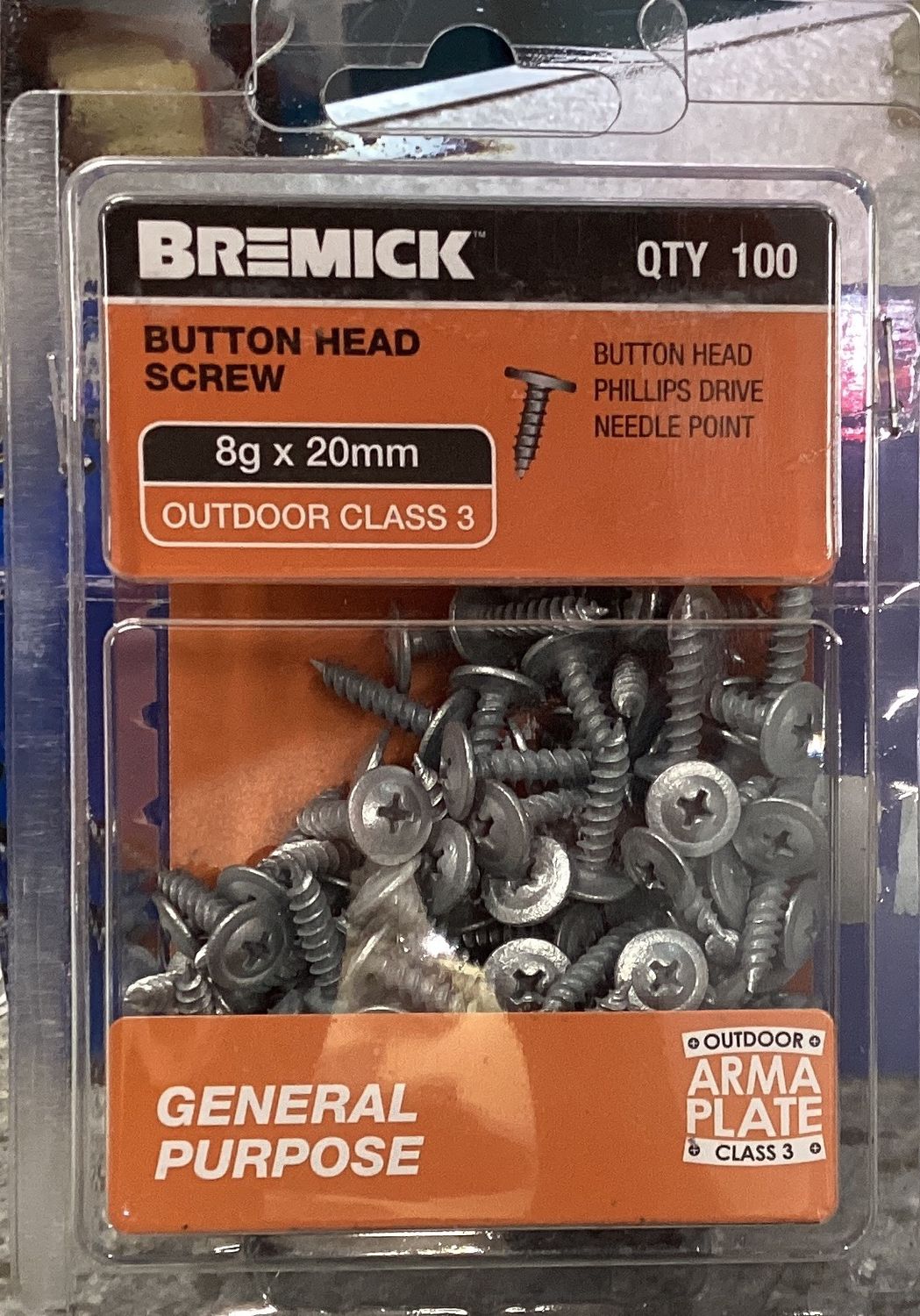 Timber screws 8gx20mm Pk100 B/Hd GALV