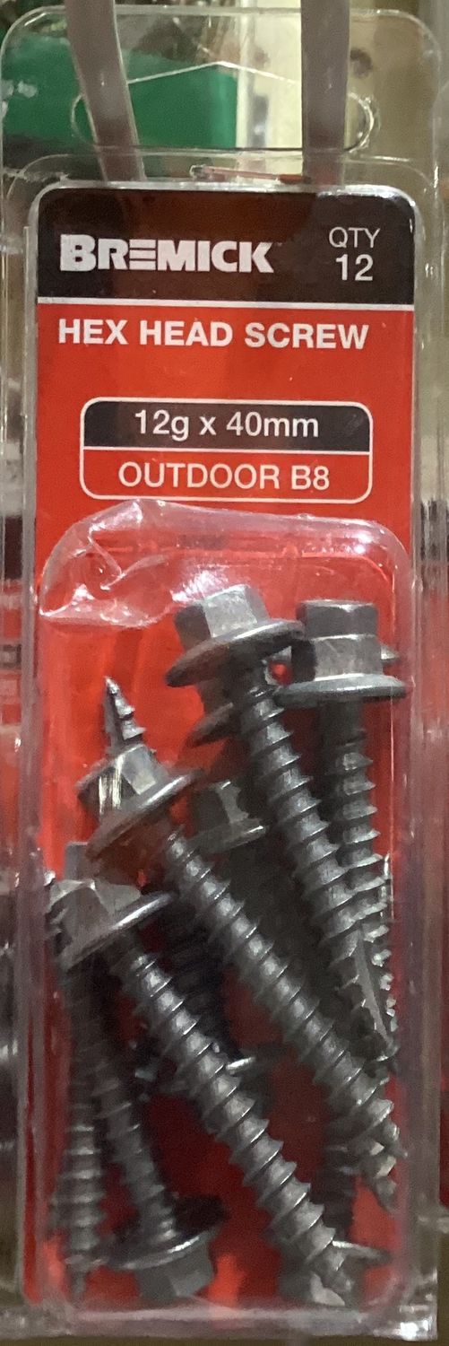 Tec screw T17-12gx40mm Pk12