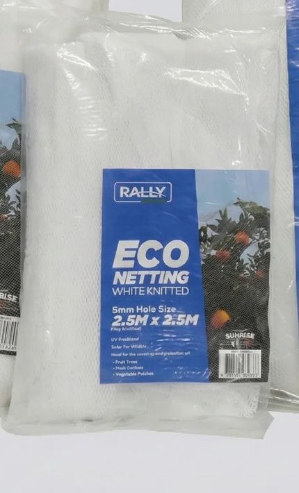 Eco Netting - 2.5M x 2.5M, White (5mm Hole)