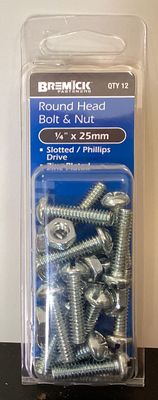 B&amp;N R/Hd 1/4"x 25mm Pk12