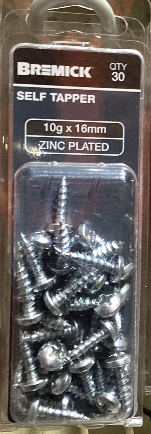 Self Tapper 10gx16mm Pk30 PanHd Zinc