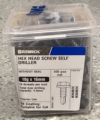 Tec screw 10gx16mm x100 Monument
