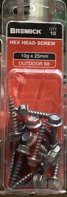 Tec screw T17-10gx25mm Pk18