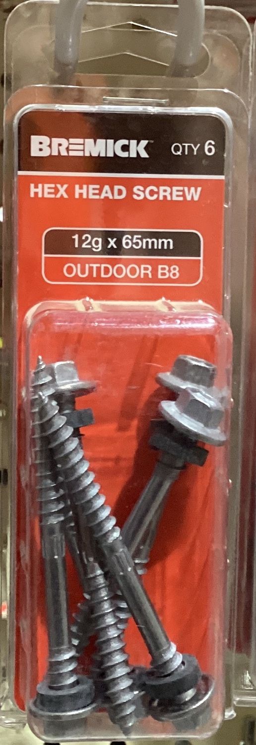 Tec screw T17-12gx65mm pk6 neo HiGrip