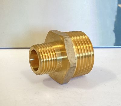 brass nipple 1''x 1/2''
