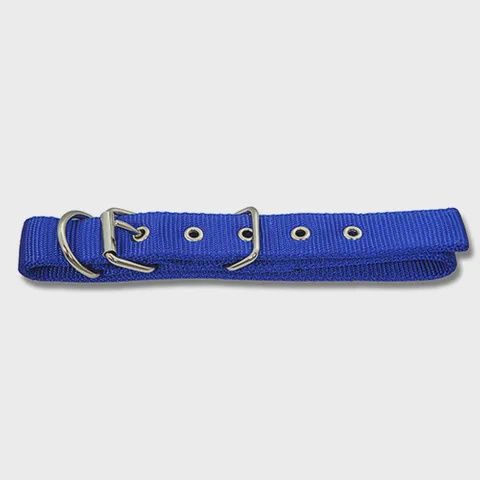 Dog collar webbing 45cm, Colour: Blue