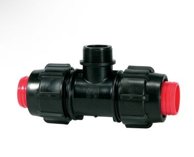 Tee 11/4''threaded rural plasson