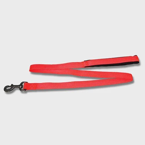 Dog Lead Reflective Webbing 15mm x 120cm, Colour: Red