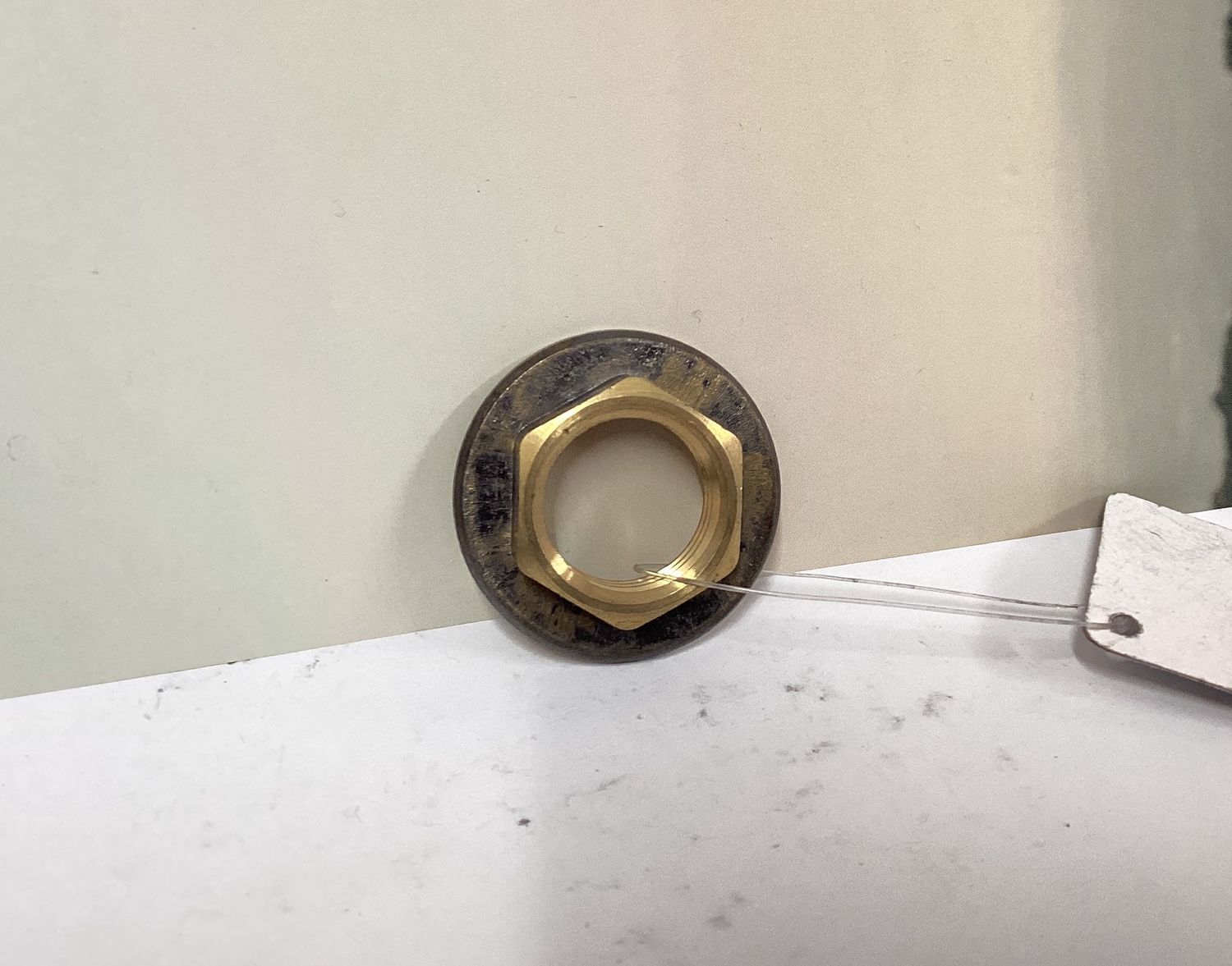 Back nut brass flanged 15MM