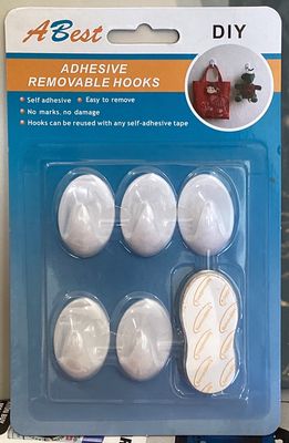 Removable Hook - Oval / Pack of 5