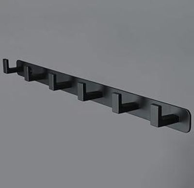 FIVE FLAT WALL MOUNTED HOOK MATTE BLACK