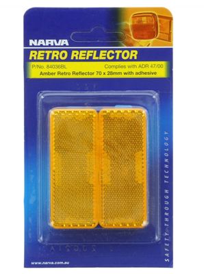 Reflector stick on side marker AMBER PK2 NARVA