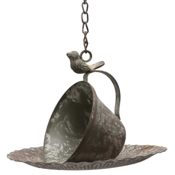 Hanging Cup &amp; Saucer Birdfeeder