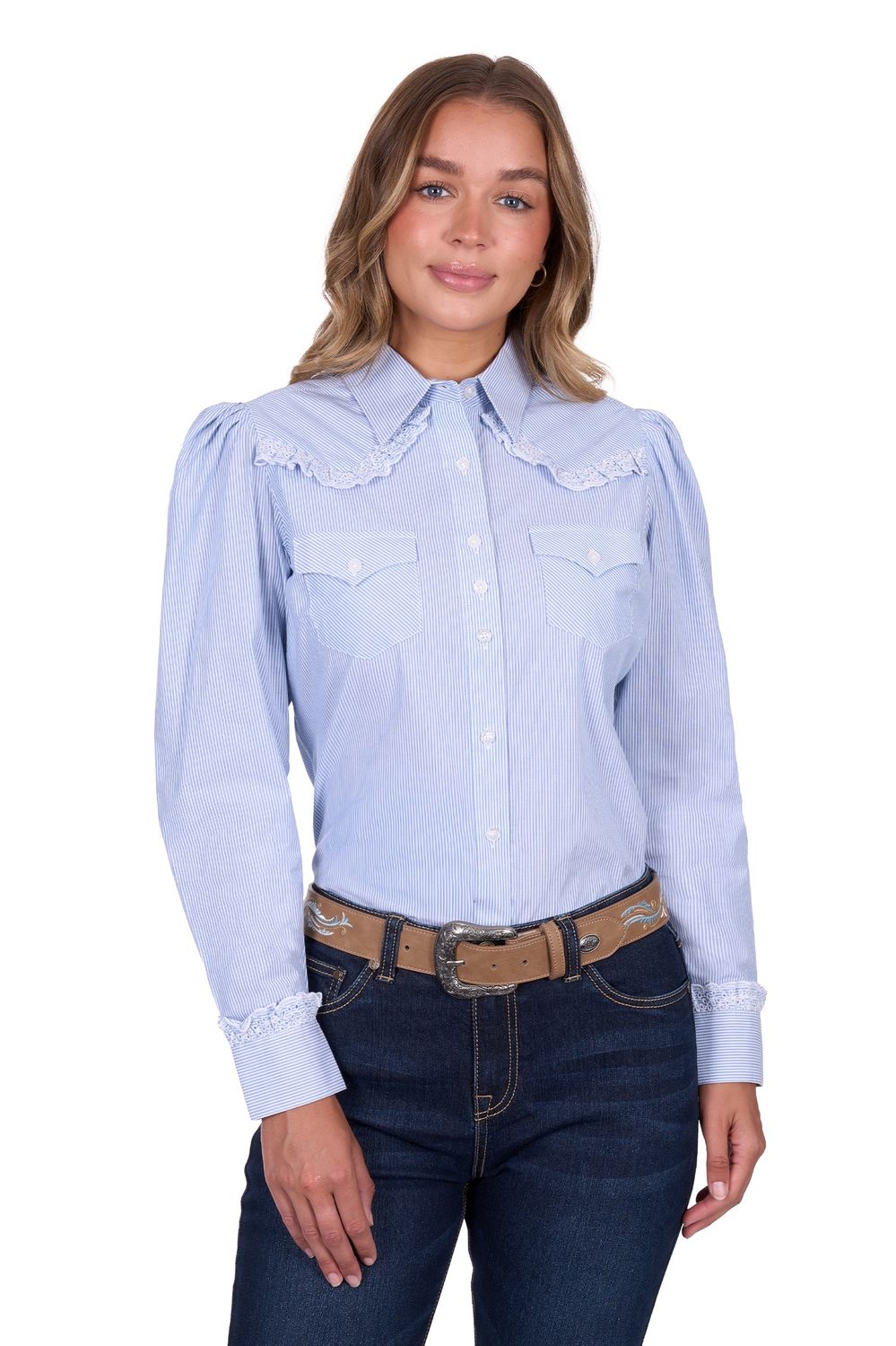 WMNS LEXI LS SHIRT, Colour: Blue, size: 8